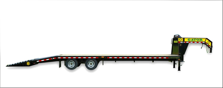 Gooseneck Flat Bed Equipment Trailer | 20 Foot + 5 Foot Flat Bed Gooseneck Equipment Trailer For Sale   Carter County, Tennessee